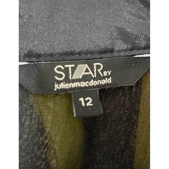 Star by Julien MacDonald Beaded Green Leaf V Neck Tunic Top Cruise Vacation Club - Picture 10 of 10